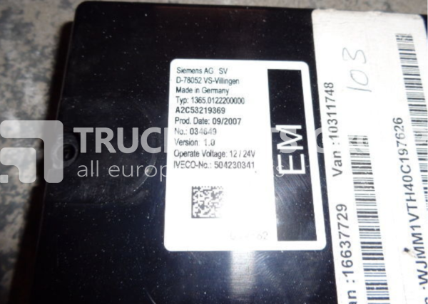 4042282 IVECO STRALIS EURO 5, CURSOR 8, CURSOR 10, CURSOR 13, EM – L control u ...