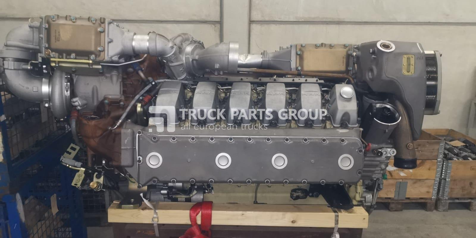 MAN V12 marine engine, 12 cylinders, diesel marine engine, boat engine